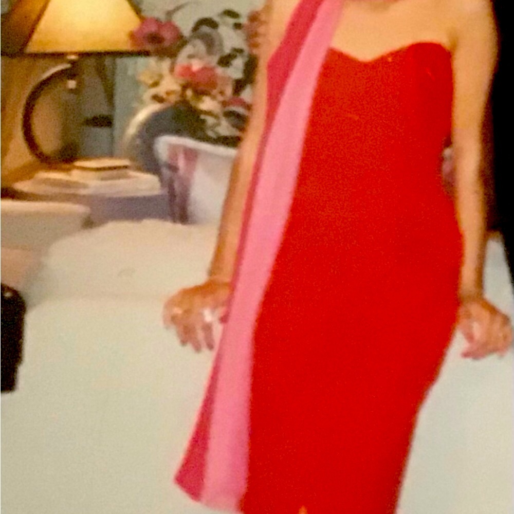 Stunning red sarong long dress for Valentines